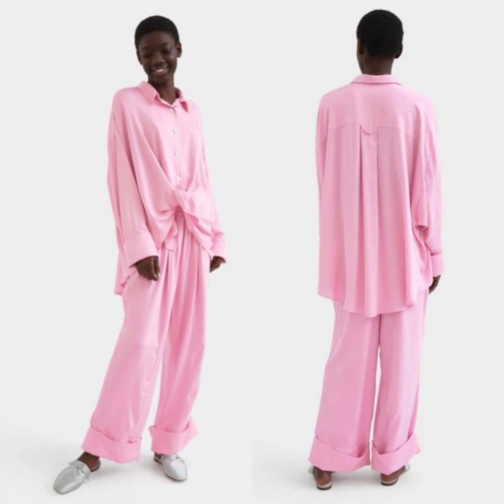 Sleeper Sizeless Viscose Pajama Set In Dust Pink Size 1